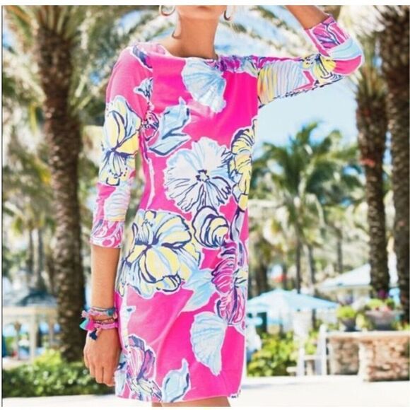 Lilly Pulitzer MARLOWE BOATNECK T-SHIRT DRESS Pima Cotton - Picture 1 of 5